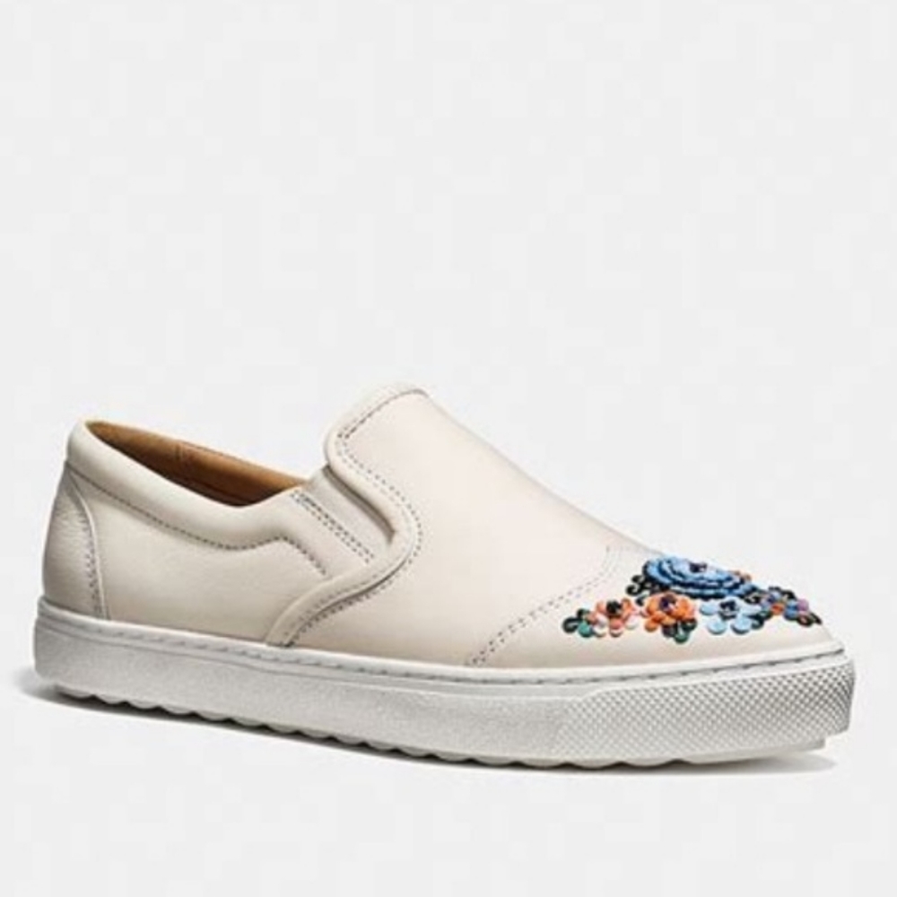 Coach C103 Cap Toe Embroidered Sneakers Size 5M